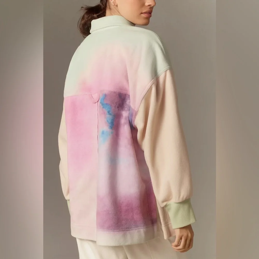 NWT! Anthro Pilcro Cotton Microfleece Button-Front Jacket - Medium Petite - Picture 3 of 8